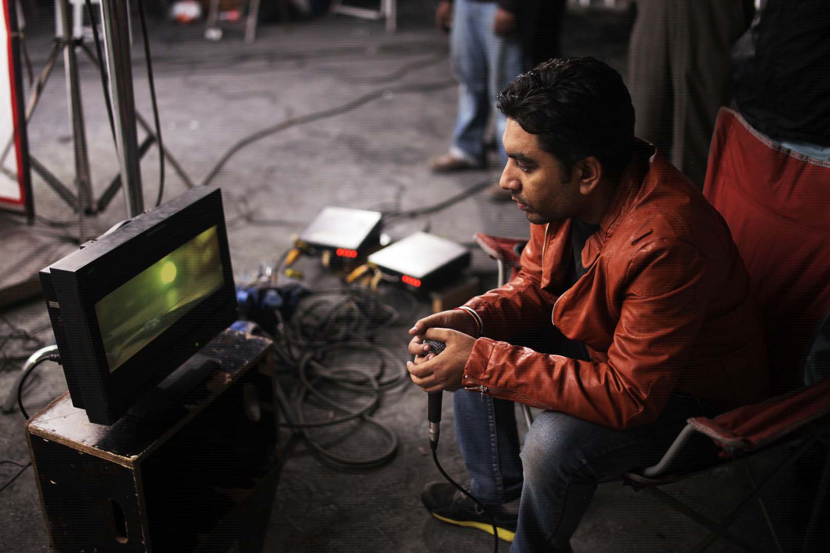 Aamir Yousaf During the shoot of Ibrar ul haq's Music Video