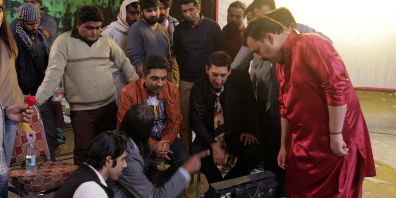 Aamir Yousaf During the shoot of Ibrar ul haq's Music Video